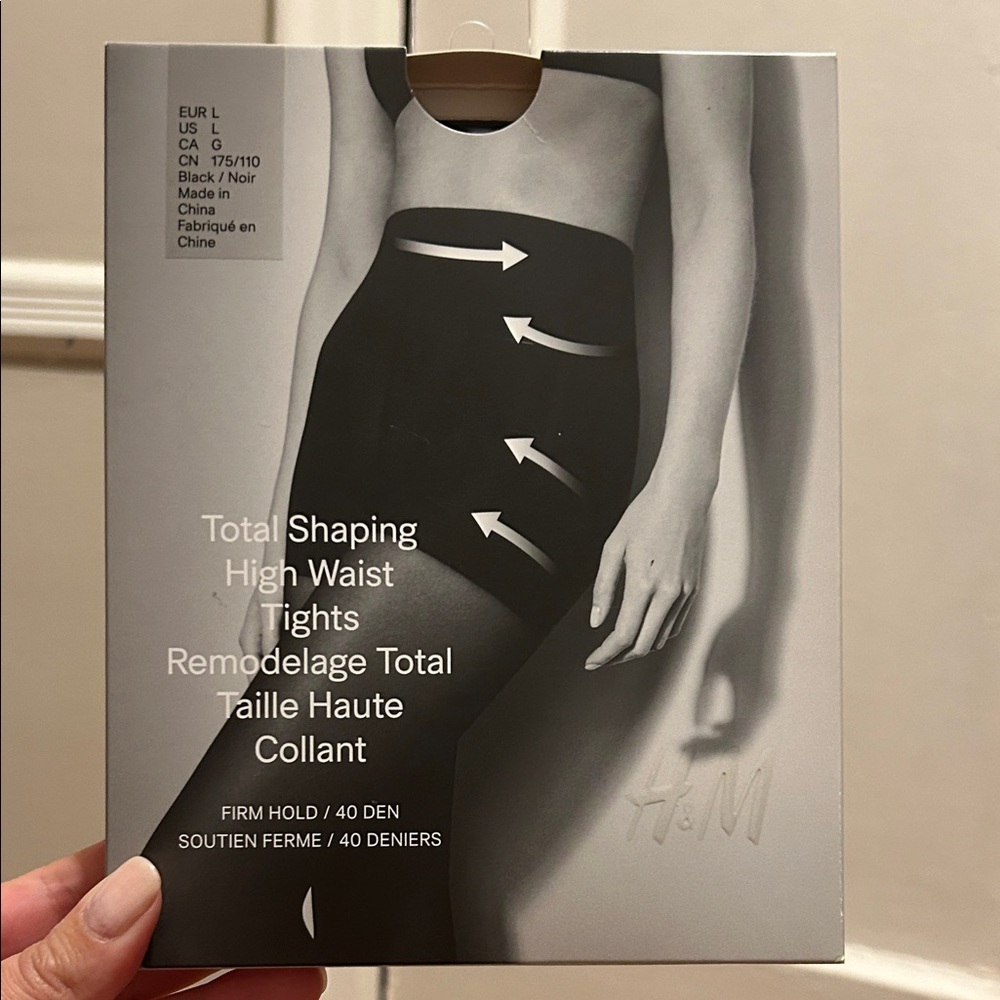 H&M Black High Waist Shaping Tights